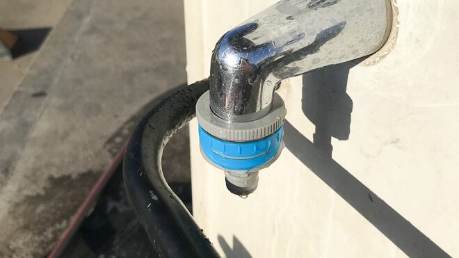 Wasseranschluss mit Wasserdieb